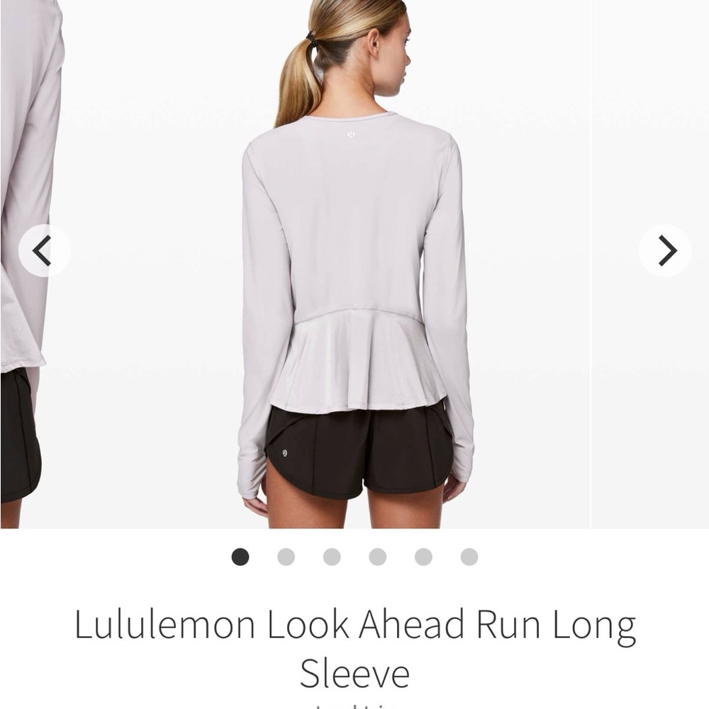 Lululemon Look Ahead Run Long Sleeve Iced Iris Peplum